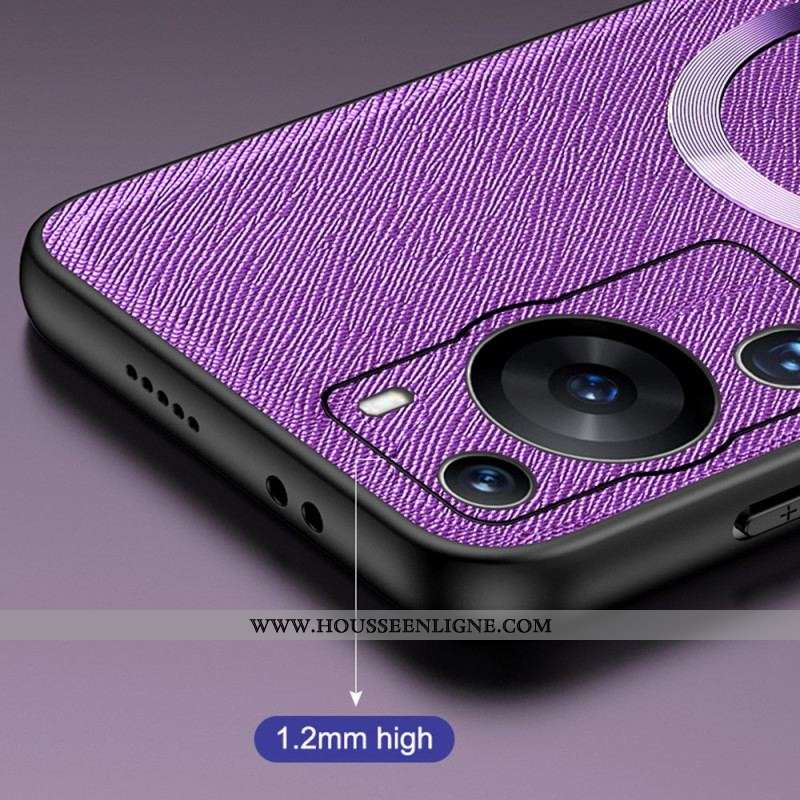 Coque Huawei P60 Pro Simili Cuir Compatible Magsafe