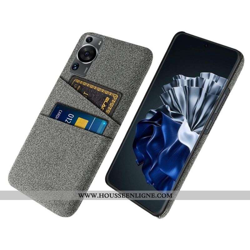 Coque Huawei P60 Pro Tissu Porte-Cartes