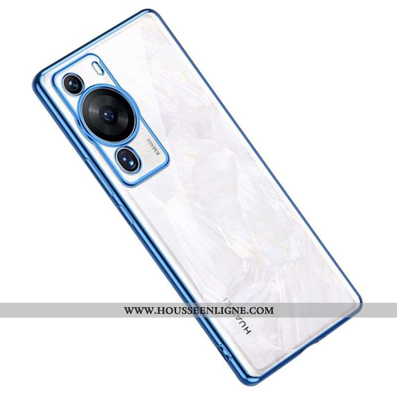 Coque Huawei P60 Pro Transparente Rebords Style Métal SULADA