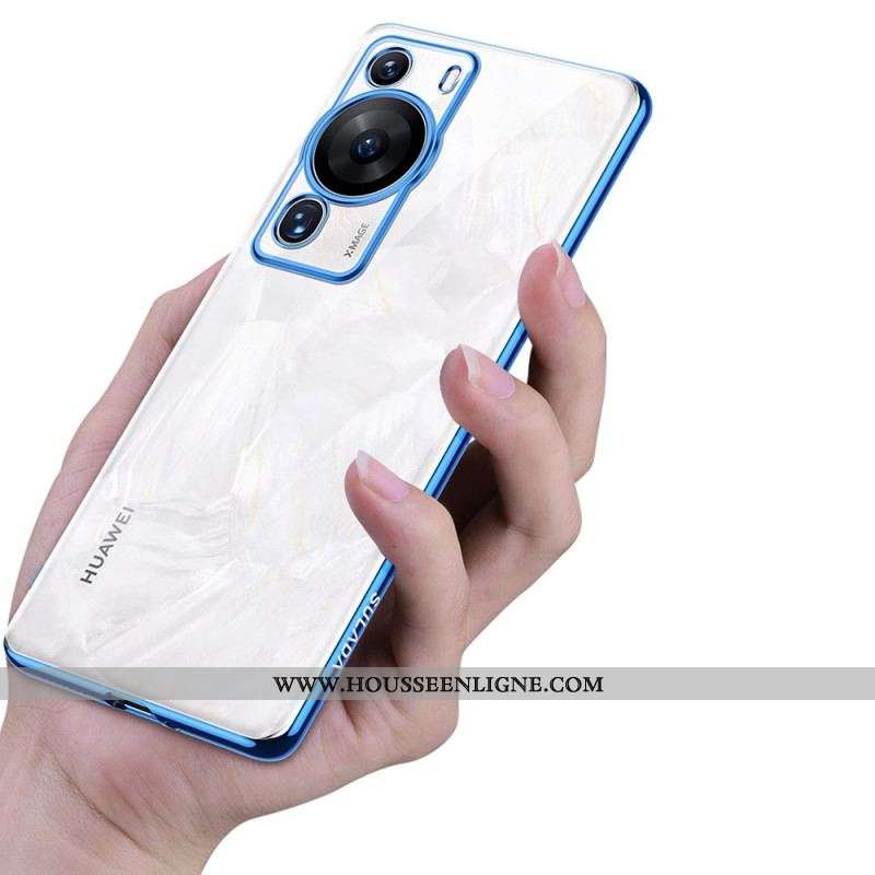 Coque Huawei P60 Pro Transparente Rebords Style Métal SULADA