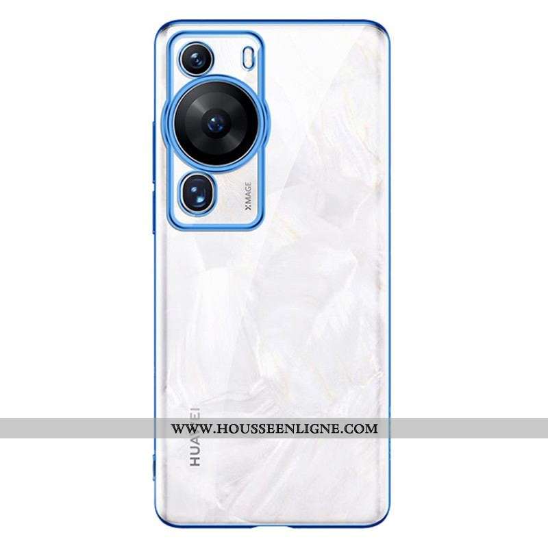 Coque Huawei P60 Pro Transparente Rebords Style Métal SULADA