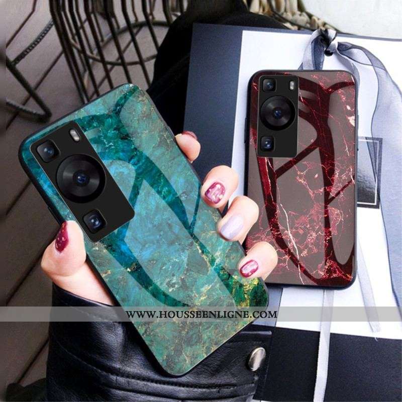 Coque Huawei P60 Pro Verre Trempé Marbre