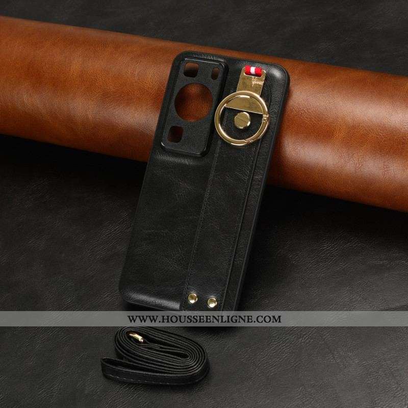 Coque Huawei P60 Pro avec Sangle et Anneau