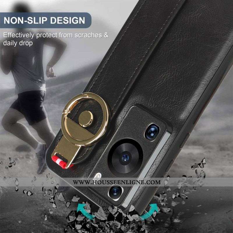 Coque Huawei P60 Pro avec Sangle et Anneau