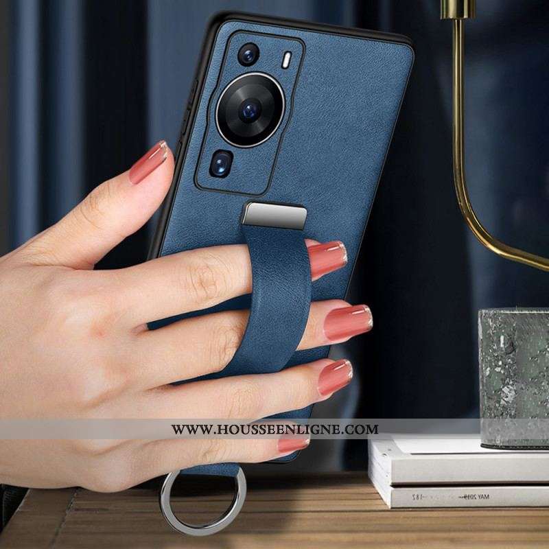 Coque Huawei P60 Pro avec Sangle et Anneau Supports