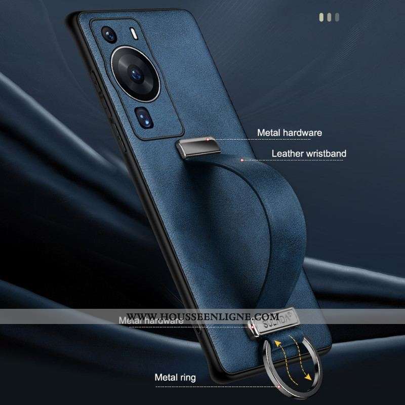 Coque Huawei P60 Pro avec Sangle et Anneau Supports