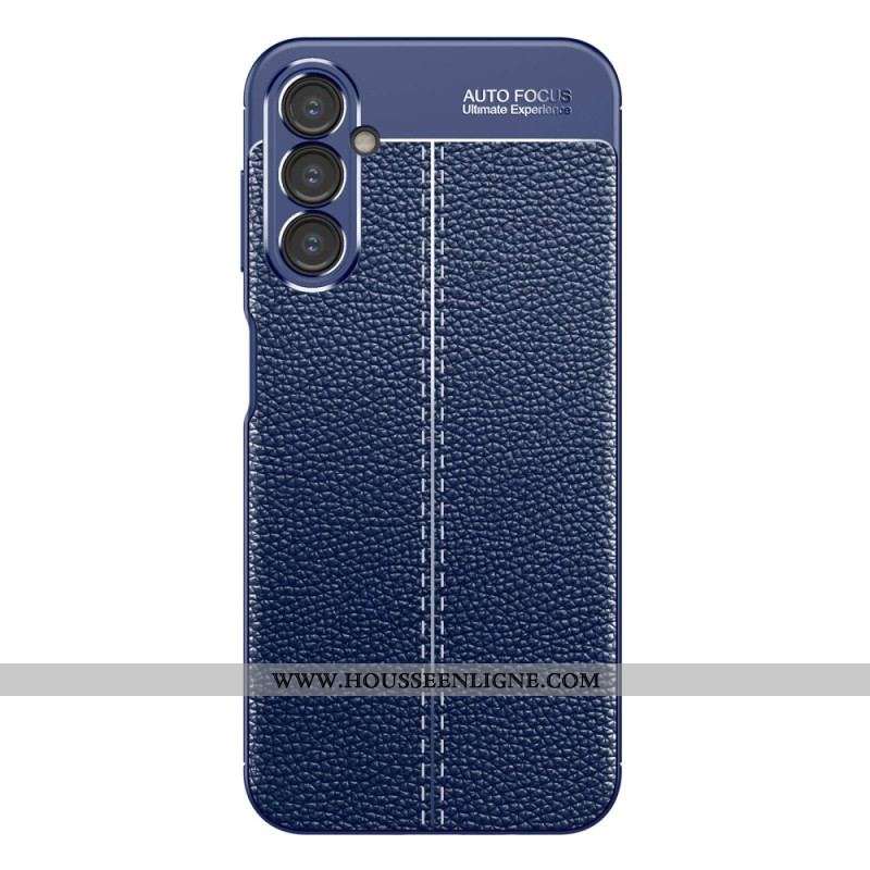 Coque Samsung Galaxy A14 5G / A14 Effet Cuir Litchi Double Line