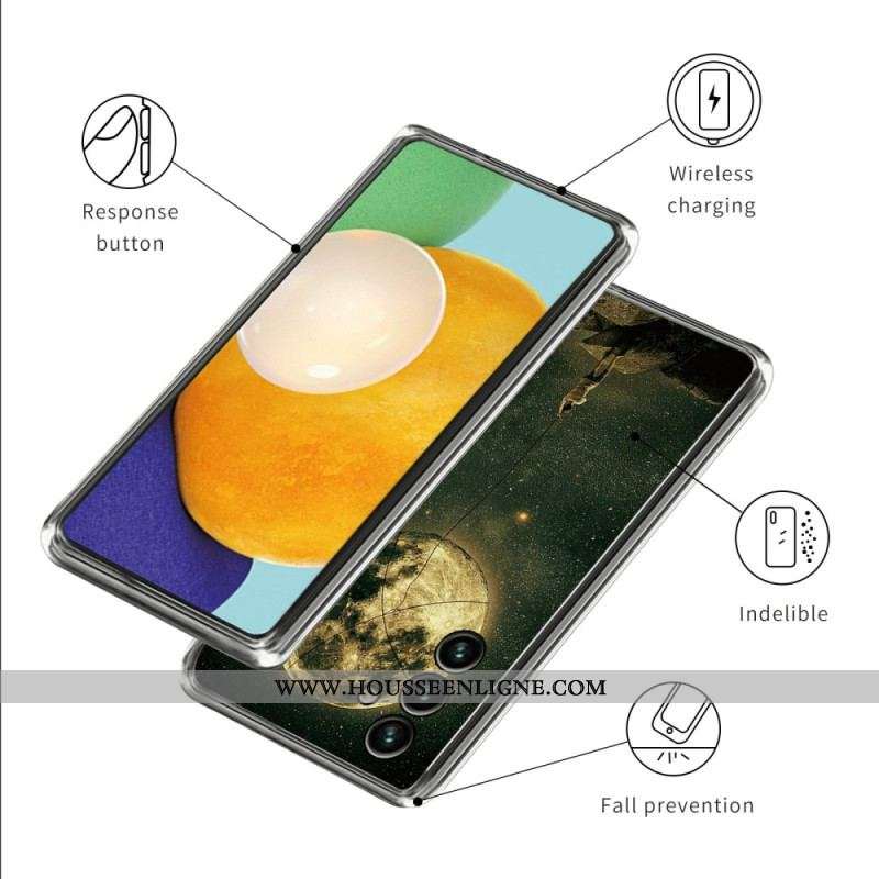 Coque Samsung Galaxy A14 5G / A14 Flexible Homme à la lune