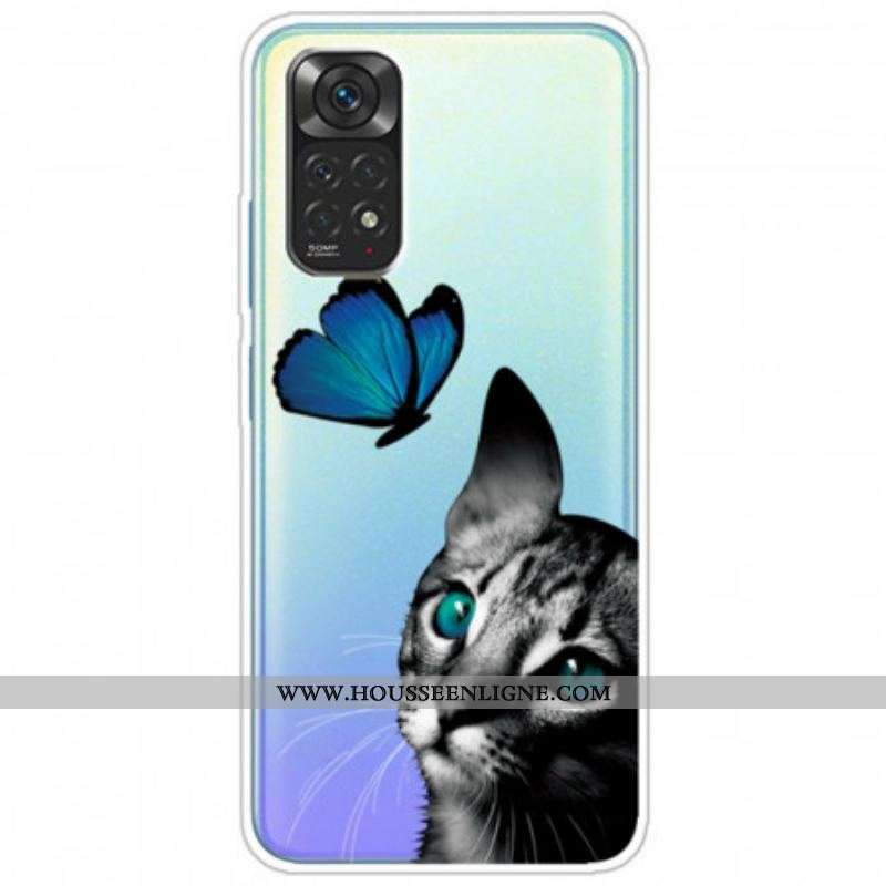 Coque Xiaomi Redmi Note 11 Pro / Note 11 Pro 5G Chat et Papillon