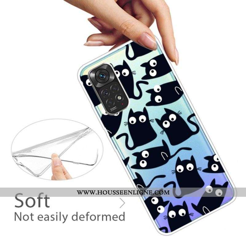 Coque Xiaomi Redmi Note 11 Pro / Note 11 Pro 5G Multiples Chats Noirs