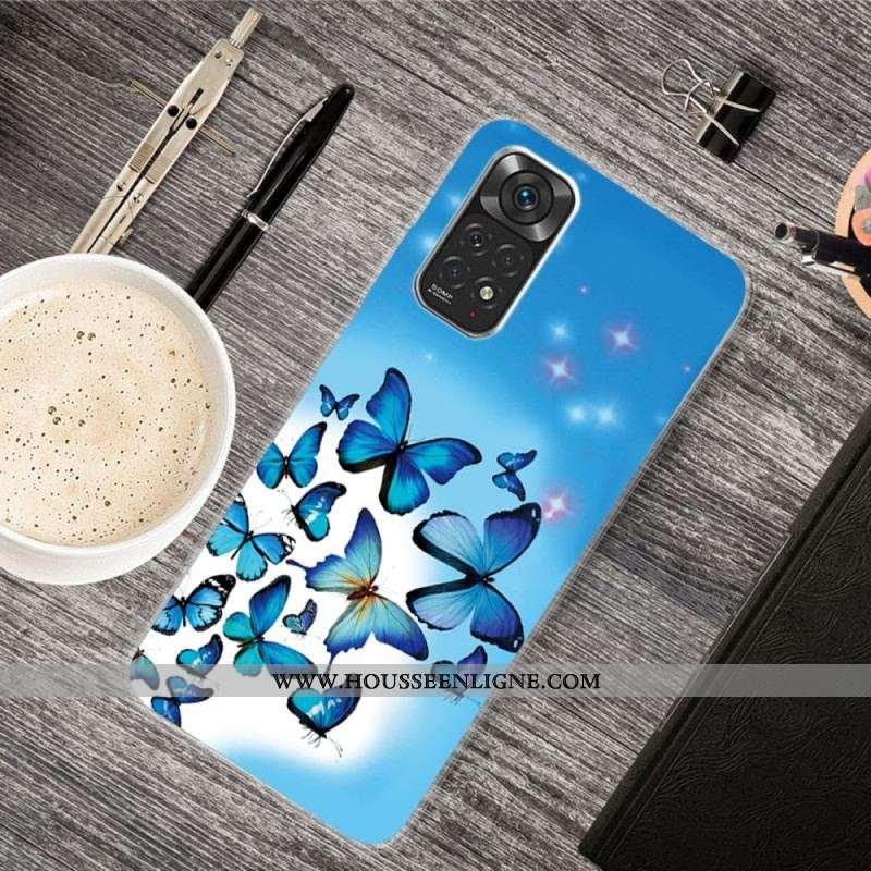 Coque Xiaomi Redmi Note 11 Pro / Note 11 Pro 5G Papillons Bleus