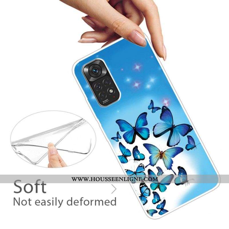 Coque Xiaomi Redmi Note 11 Pro / Note 11 Pro 5G Papillons Bleus
