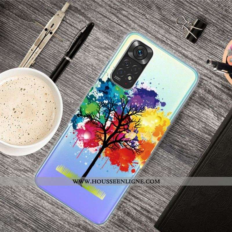Coque Xiaomi Redmi Note 11 Pro / Note 11 Pro 5G Transparente Arbre Aquarelle