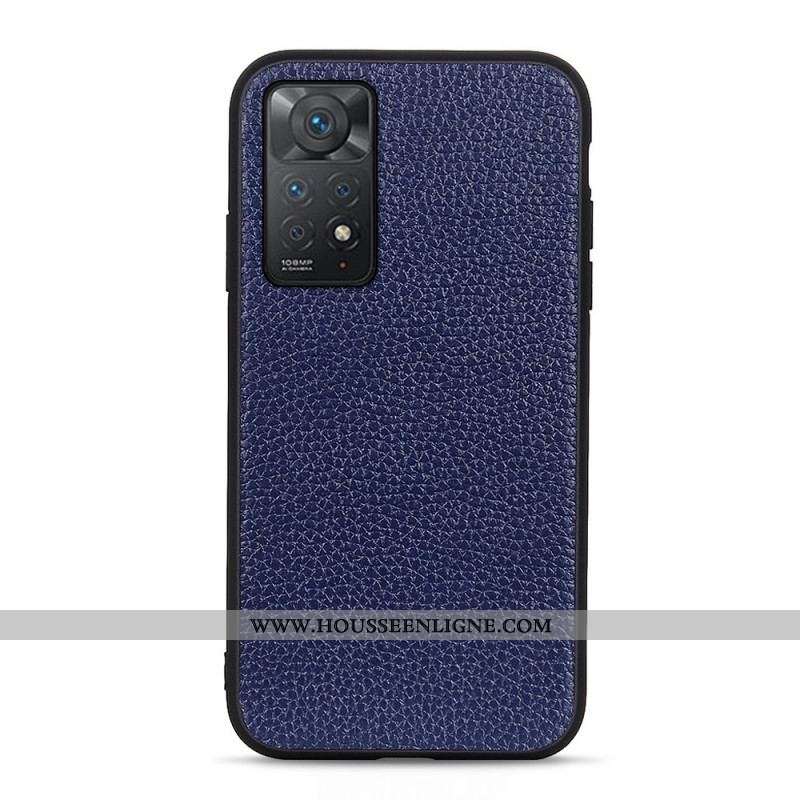 Coque Xiaomi Redmi Note 11 Pro / Note 11 Pro 5G Véritable Cuir Litchi