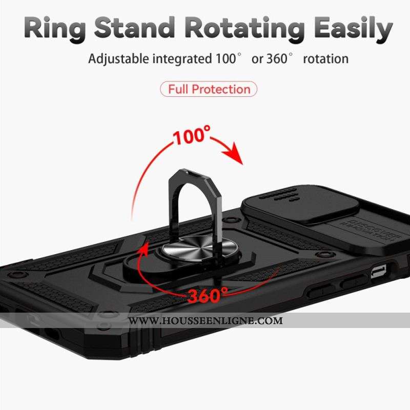 Coque iPhone 15 Anneau-Support et Protecteur Lentilles