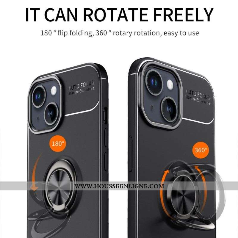 Coque iPhone 15 Plus Anneau Rotatif