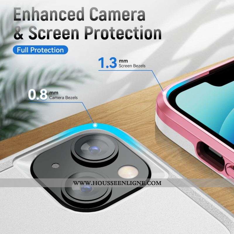 Coque iPhone 15 Plus Anneau-Support Bicolore