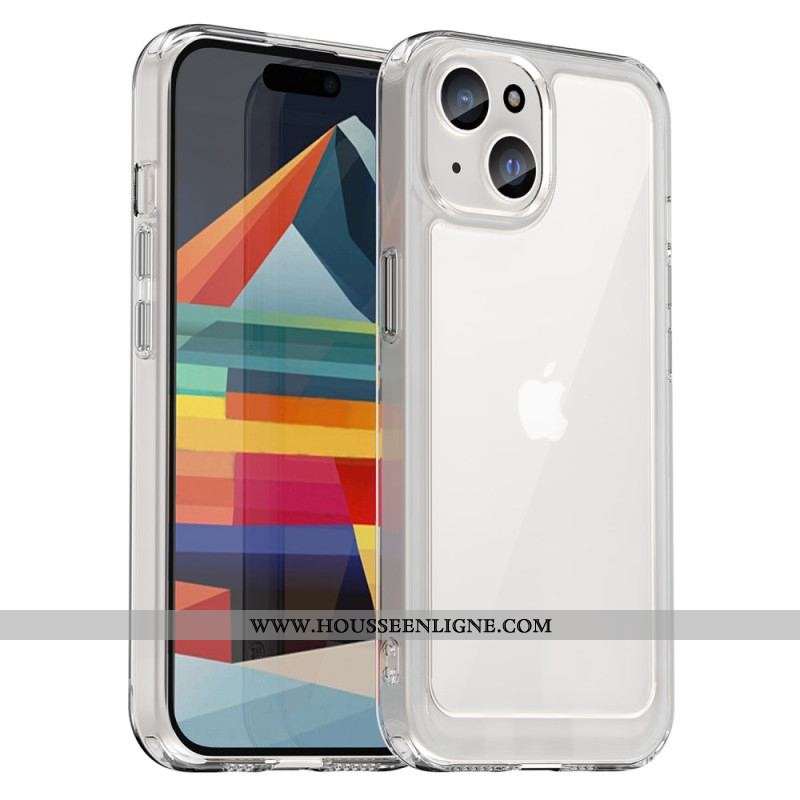 Coque iPhone 15 Plus Dos Acrylique et Rebords Silicone
