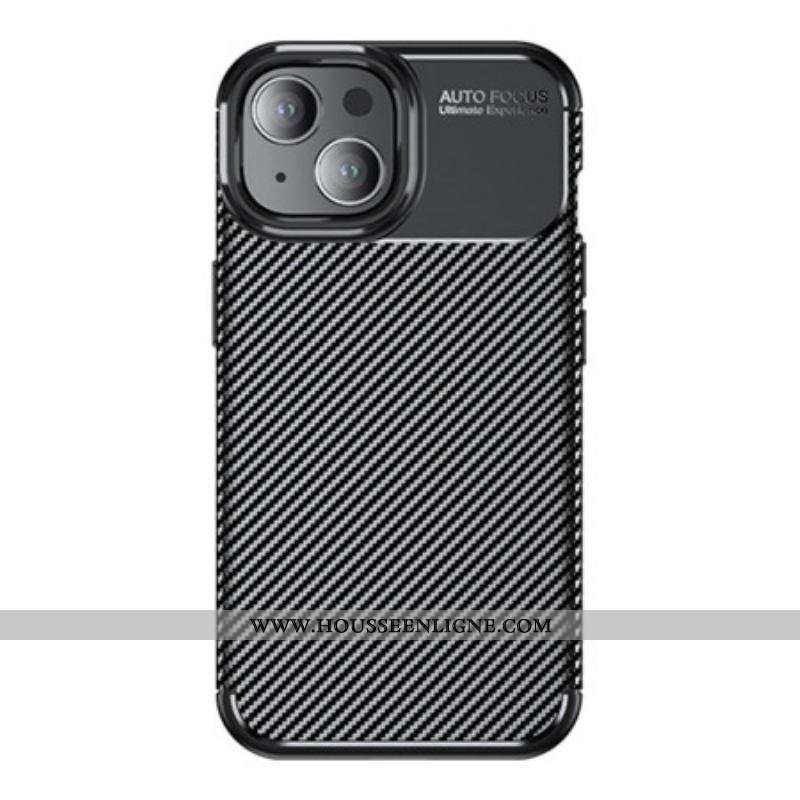 Coque iPhone 15 Plus Fibre Texture Carbone