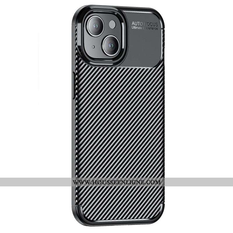 Coque iPhone 15 Plus Fibre Texture Carbone
