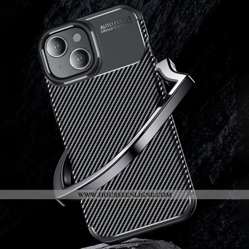 Coque iPhone 15 Plus Fibre Texture Carbone