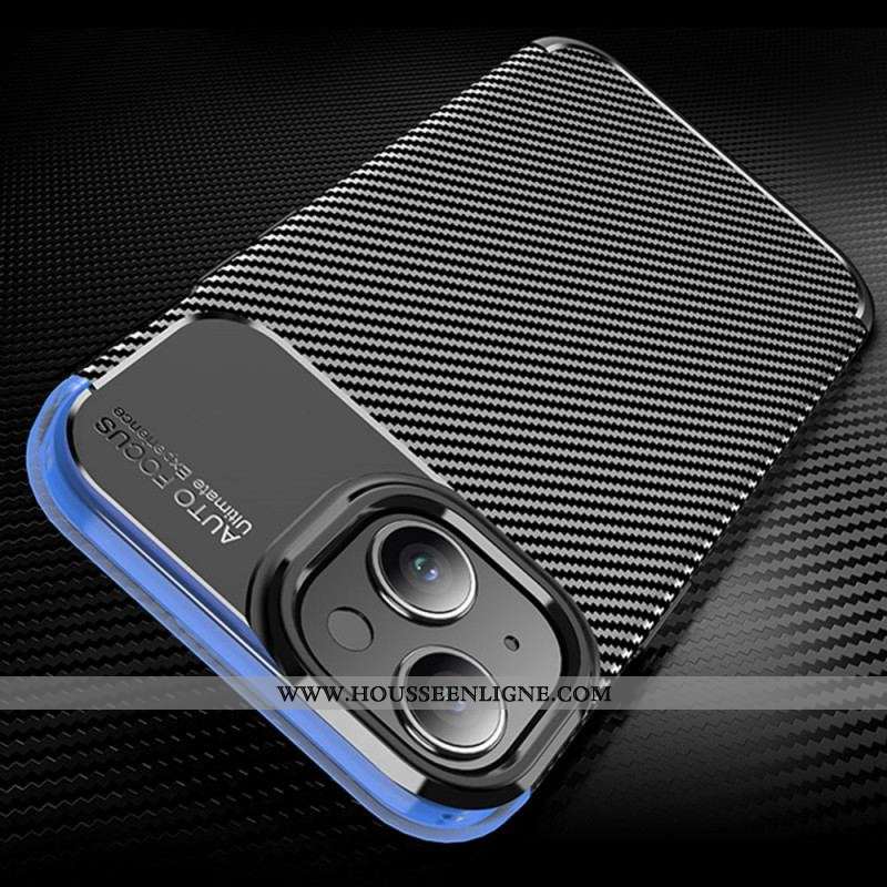 Coque iPhone 15 Plus Fibre Texture Carbone