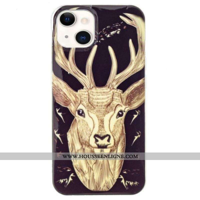 Coque iPhone 15 Plus Fluorescente Cerf