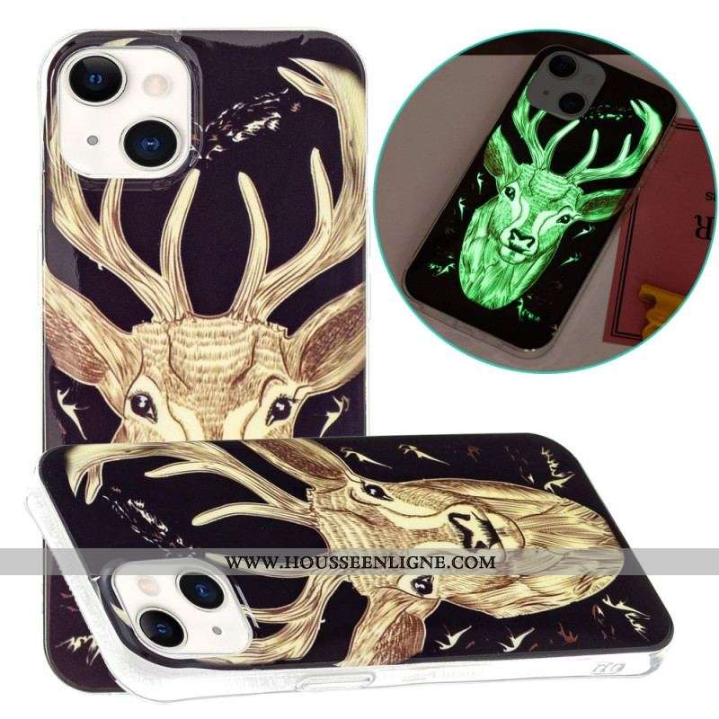 Coque iPhone 15 Plus Fluorescente Cerf