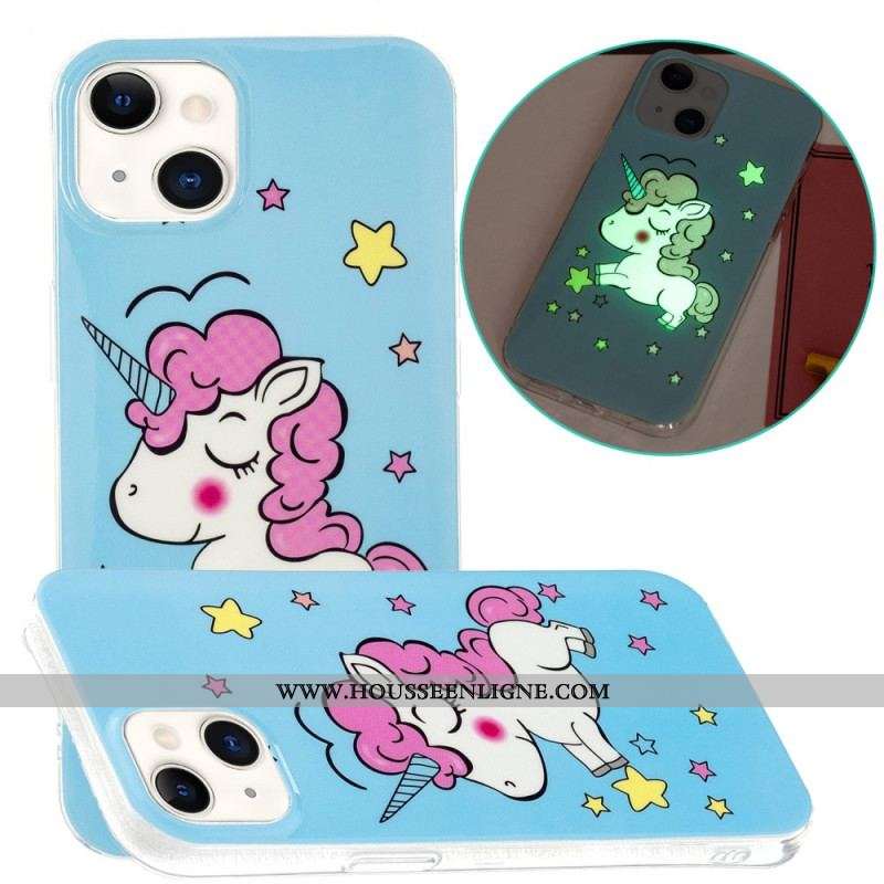 Coque iPhone 15 Plus Fluorescente Licorne