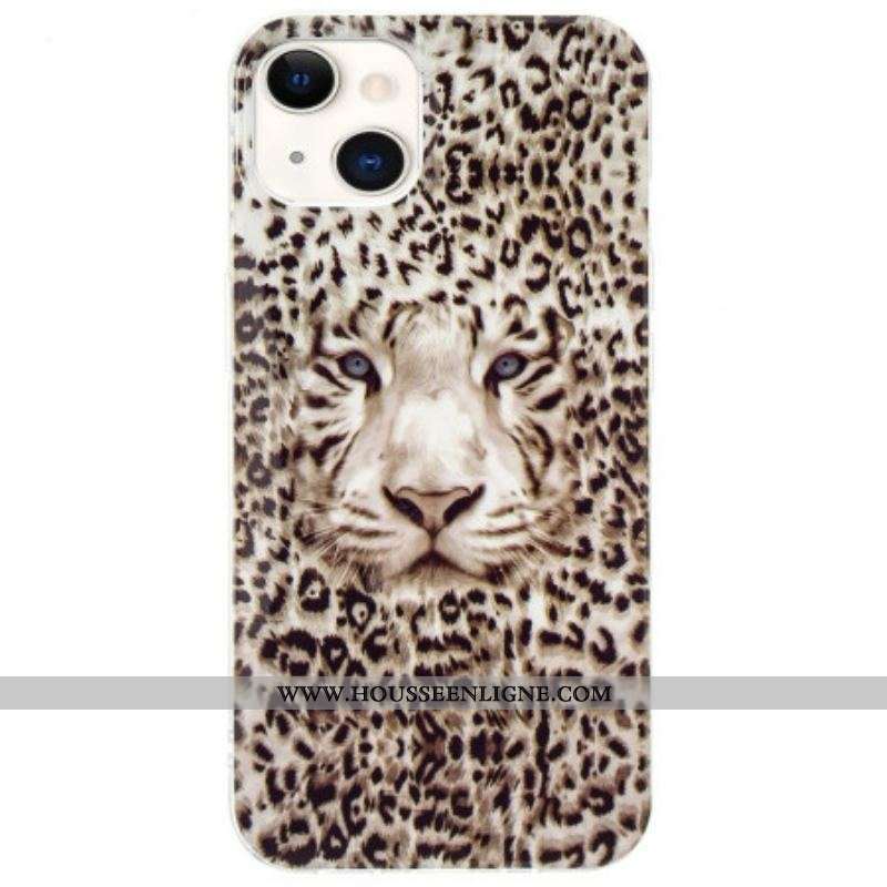 Coque iPhone 15 Plus Fluorescente Léopard