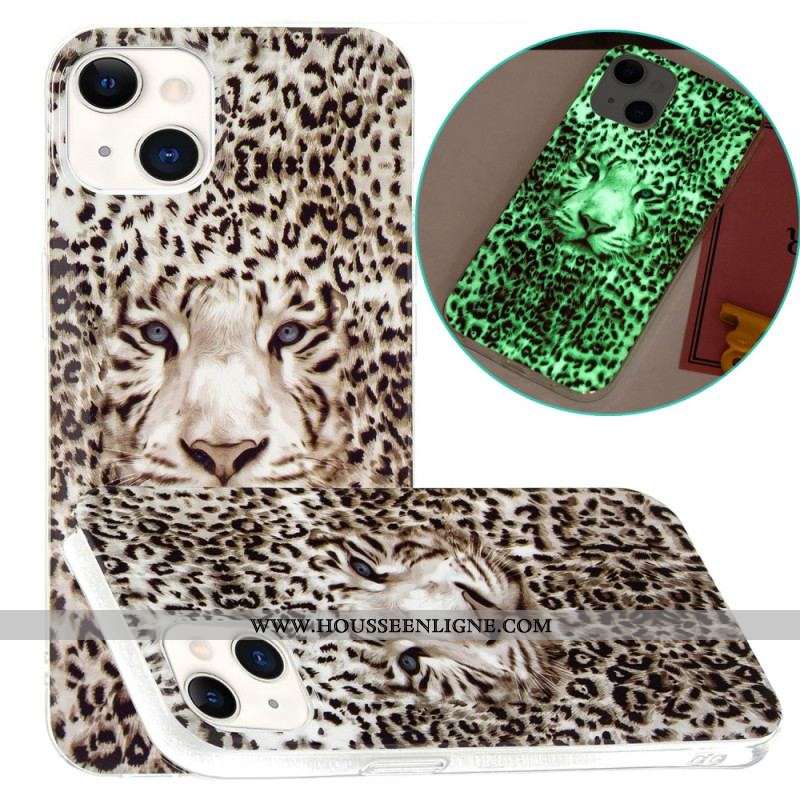 Coque iPhone 15 Plus Fluorescente Léopard
