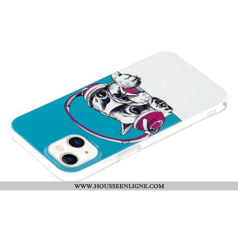 Coque iPhone 15 Plus Fluorescente Écouteurs