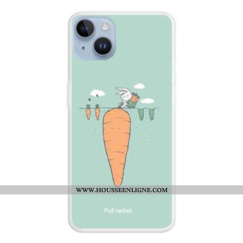 Coque iPhone 15 Plus Lapin au Jardin