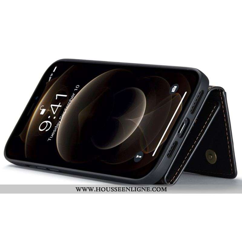 Coque iPhone 15 Plus Porte-Cartes Détachable DG.MING