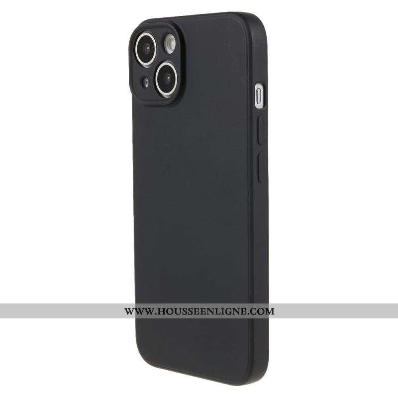 Coque iPhone 15 Plus Silicone Pastel et Microfibre