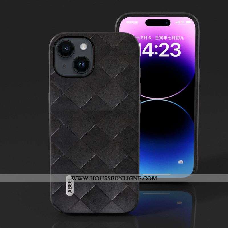 Coque iPhone 15 Plus Style Tissé ABEEL