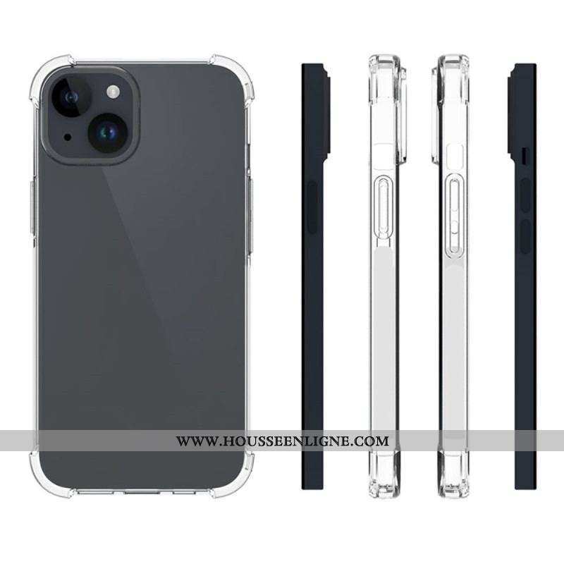 Coque iPhone 15 Plus Transparente Coins Renforcés
