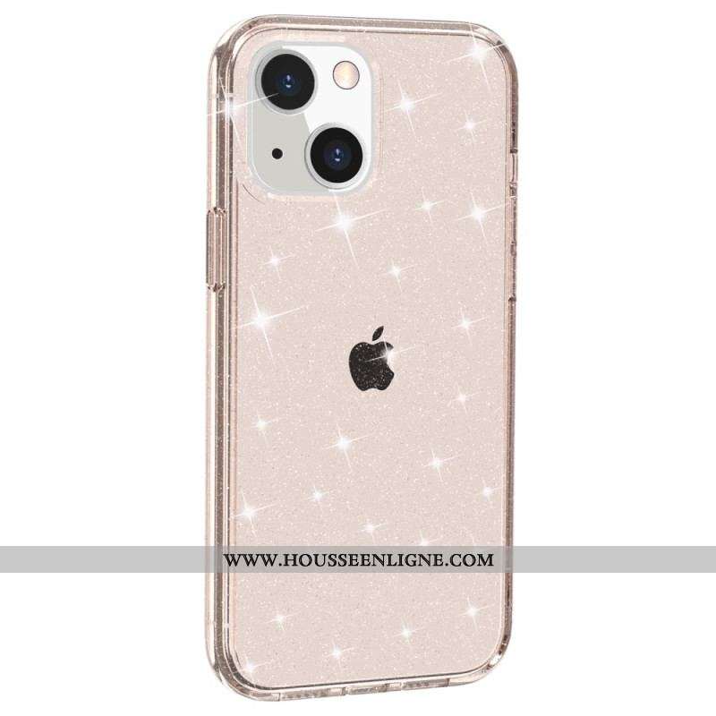 Coque iPhone 15 Plus Transparente Paillettes