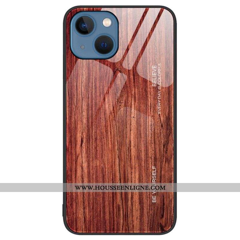 Coque iPhone 15 Plus Verre Trempé Design Bois