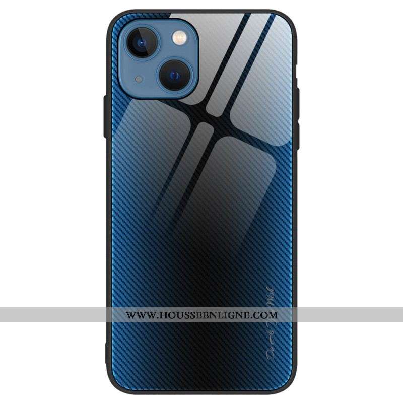 Coque iPhone 15 Plus Verre Trempé Fibre Carbone