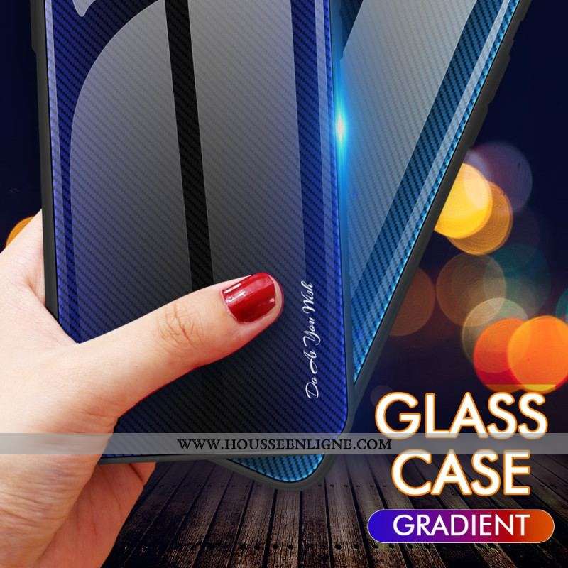 Coque iPhone 15 Plus Verre Trempé Fibre Carbone
