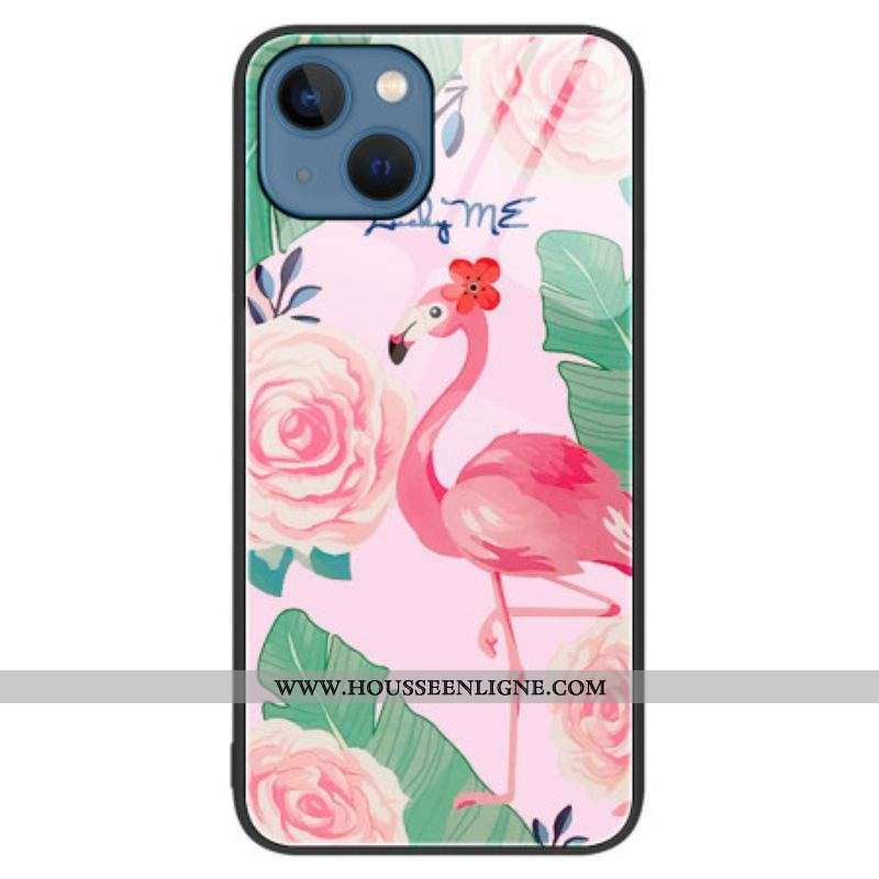 Coque iPhone 15 Plus Verre Trempé Flamant Rose