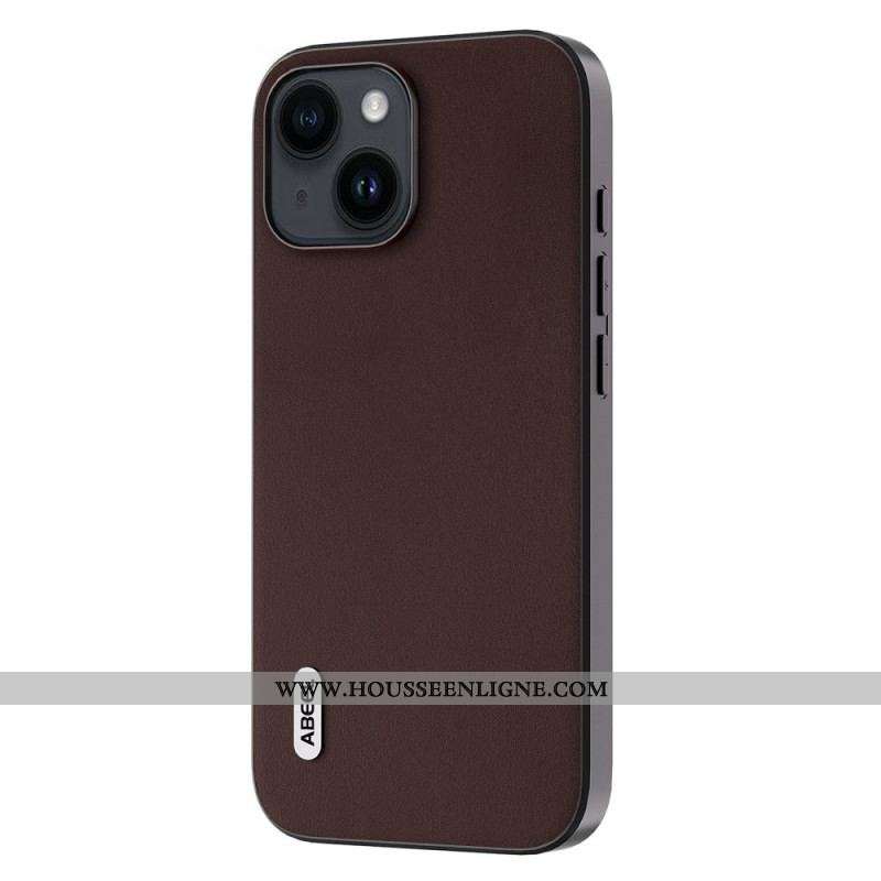 Coque iPhone 15 Plus Vrai Cuir Nappa ABEEL