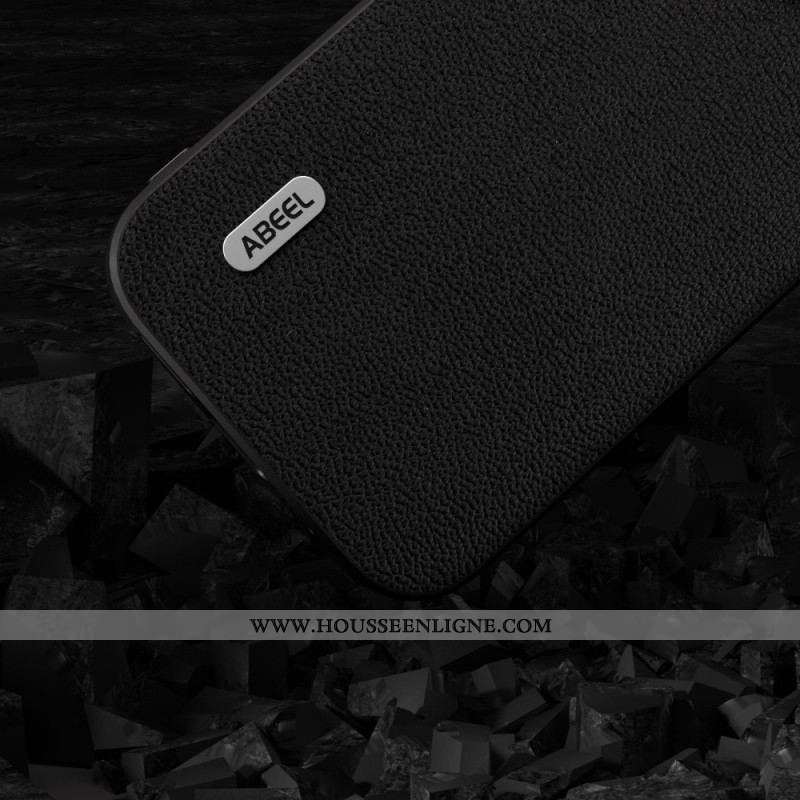 Coque iPhone 15 Plus Véritable Cuir ABEEL