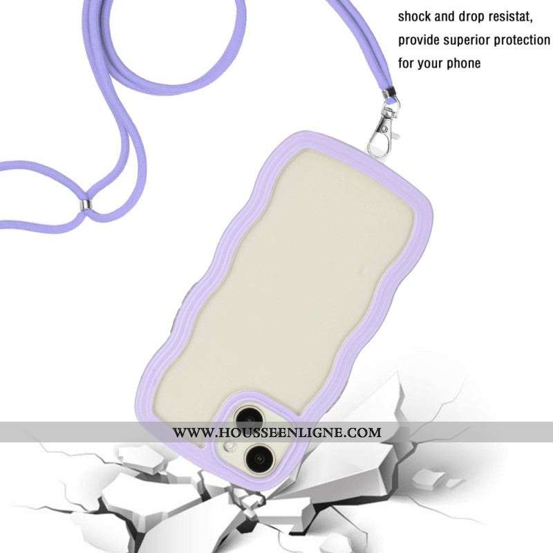 Coque iPhone 15 Plus à Cordon Zig Zag