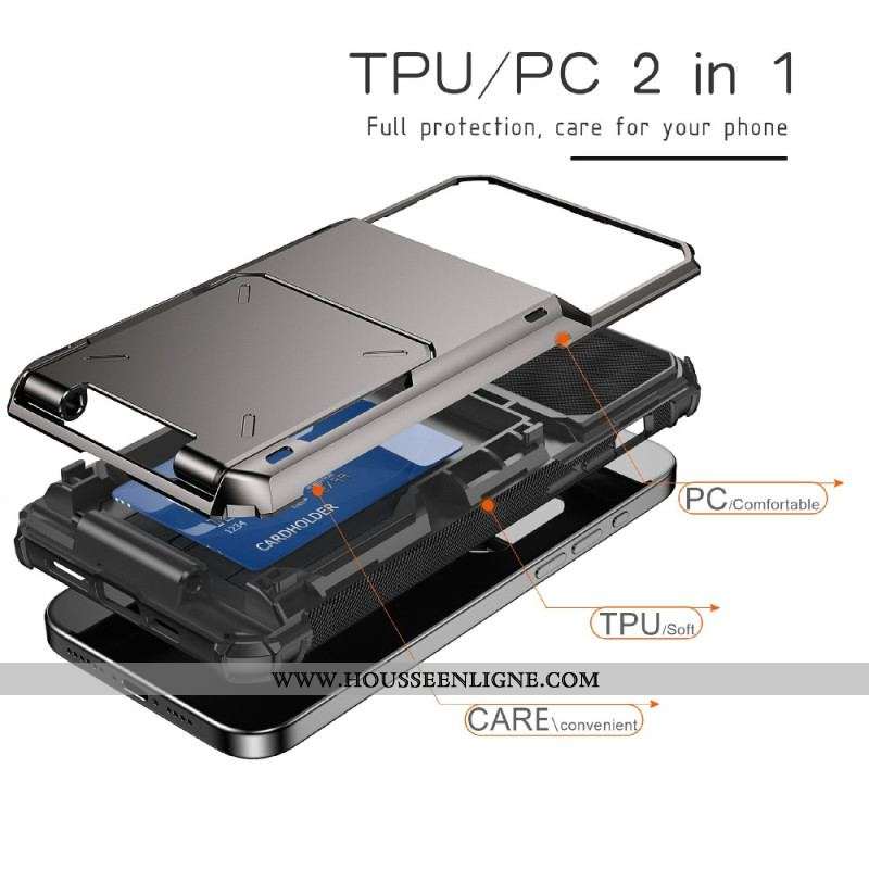 Coque iPhone 15 Porte-Carte Style Flip