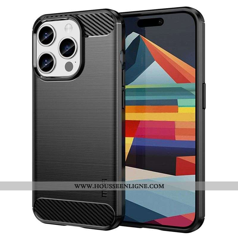 Coque iPhone 15 Pro Fibre Carbone Brossée MOFI