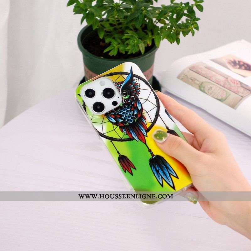 Coque iPhone 15 Pro Fluorescente Attrape Rêves