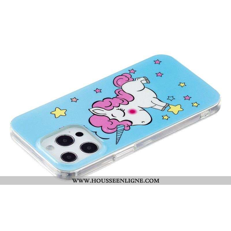 Coque iPhone 15 Pro Fluorescente Licorne