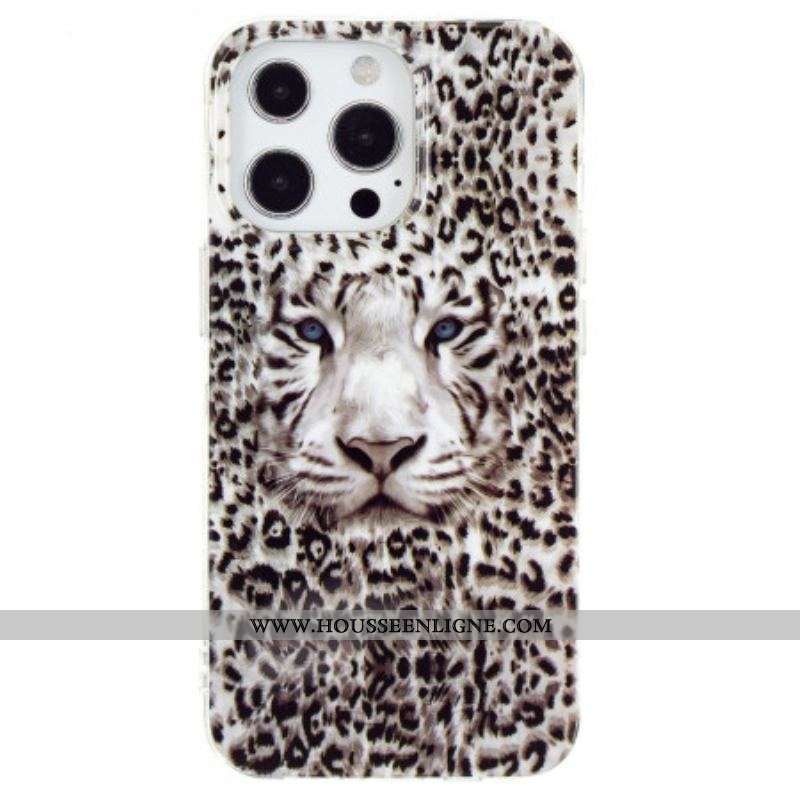 Coque iPhone 15 Pro Fluorescente Léopard